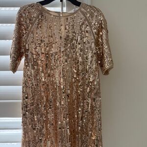 Girls Gold sequin dress